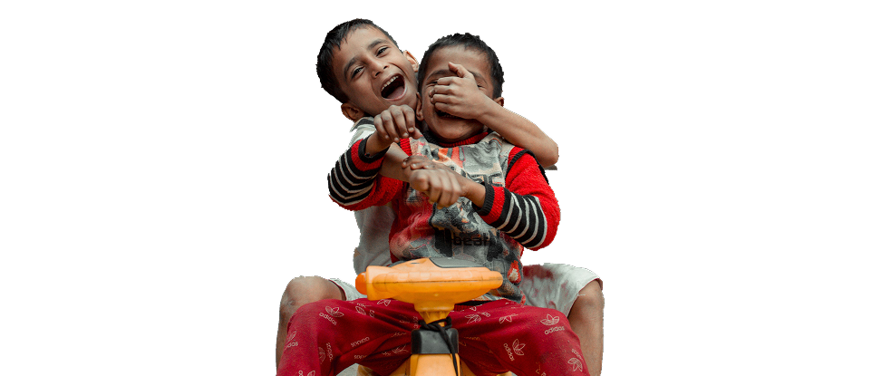 Boys playing together