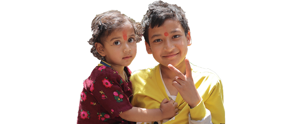 Children studying