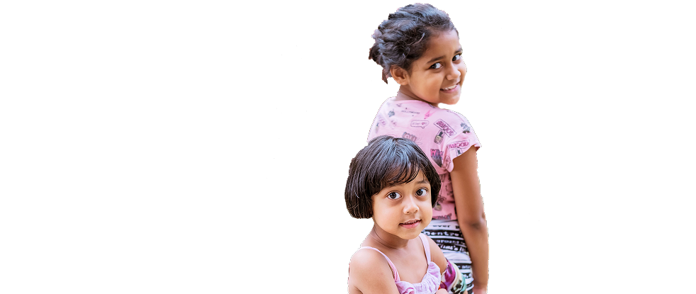 Two smiling girls